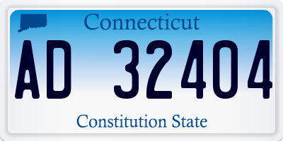 CT license plate AD32404