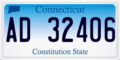 CT license plate AD32406