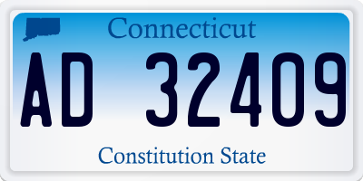 CT license plate AD32409