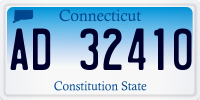 CT license plate AD32410