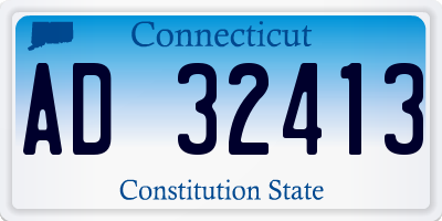 CT license plate AD32413