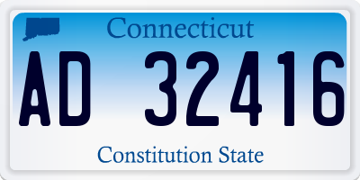 CT license plate AD32416