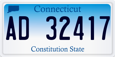 CT license plate AD32417