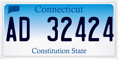 CT license plate AD32424