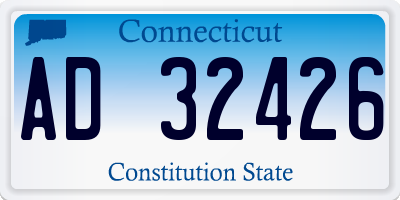 CT license plate AD32426