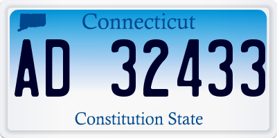 CT license plate AD32433