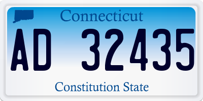 CT license plate AD32435