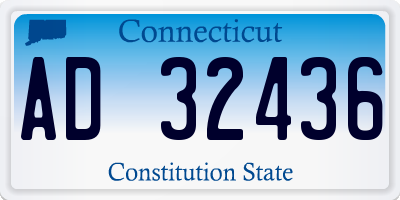 CT license plate AD32436