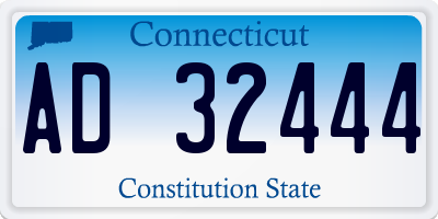 CT license plate AD32444
