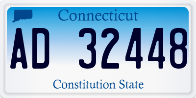 CT license plate AD32448