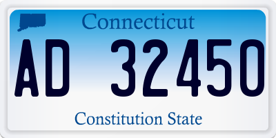 CT license plate AD32450
