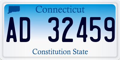 CT license plate AD32459