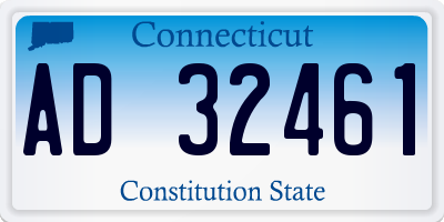 CT license plate AD32461