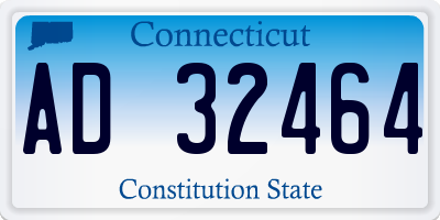 CT license plate AD32464