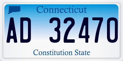 CT license plate AD32470