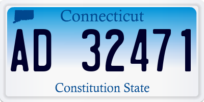 CT license plate AD32471