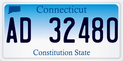 CT license plate AD32480