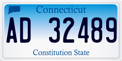 CT license plate AD32489