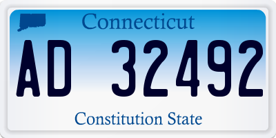 CT license plate AD32492