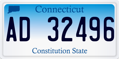 CT license plate AD32496
