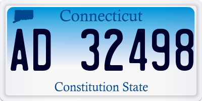 CT license plate AD32498