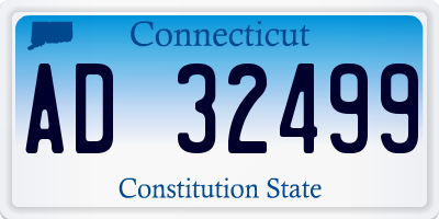 CT license plate AD32499