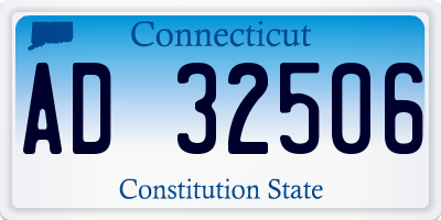CT license plate AD32506