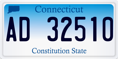 CT license plate AD32510