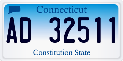 CT license plate AD32511