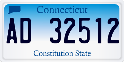 CT license plate AD32512