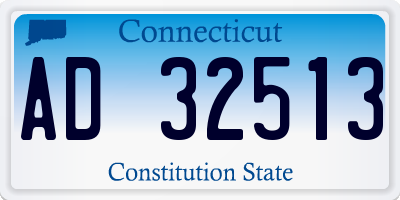 CT license plate AD32513