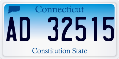 CT license plate AD32515