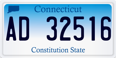 CT license plate AD32516