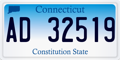 CT license plate AD32519