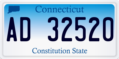 CT license plate AD32520