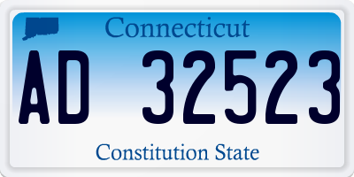 CT license plate AD32523