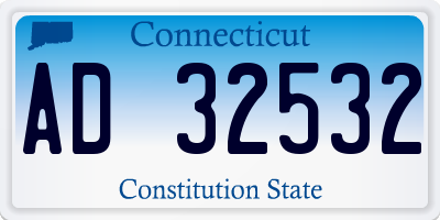 CT license plate AD32532
