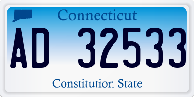 CT license plate AD32533