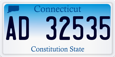 CT license plate AD32535