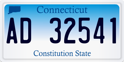 CT license plate AD32541