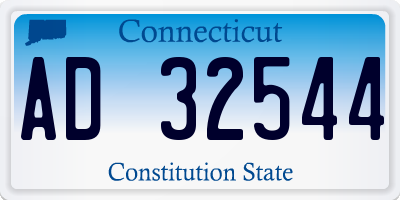 CT license plate AD32544