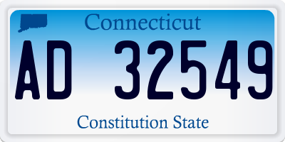 CT license plate AD32549