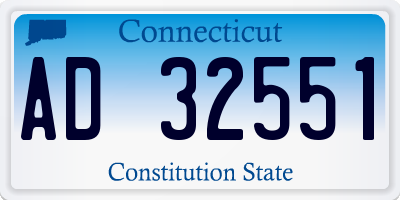 CT license plate AD32551