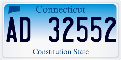 CT license plate AD32552