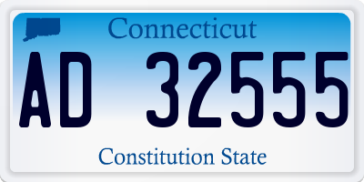 CT license plate AD32555