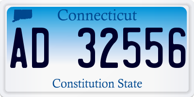 CT license plate AD32556