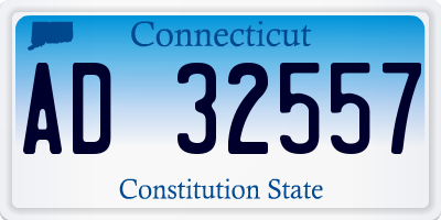 CT license plate AD32557