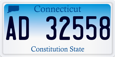 CT license plate AD32558