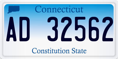 CT license plate AD32562