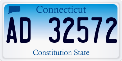 CT license plate AD32572